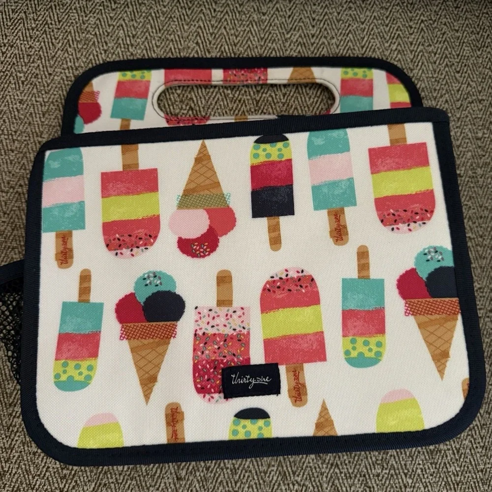 Thirty-One Double Duty Caddy Sweet Sprinkles Ice Cream 31 Totes